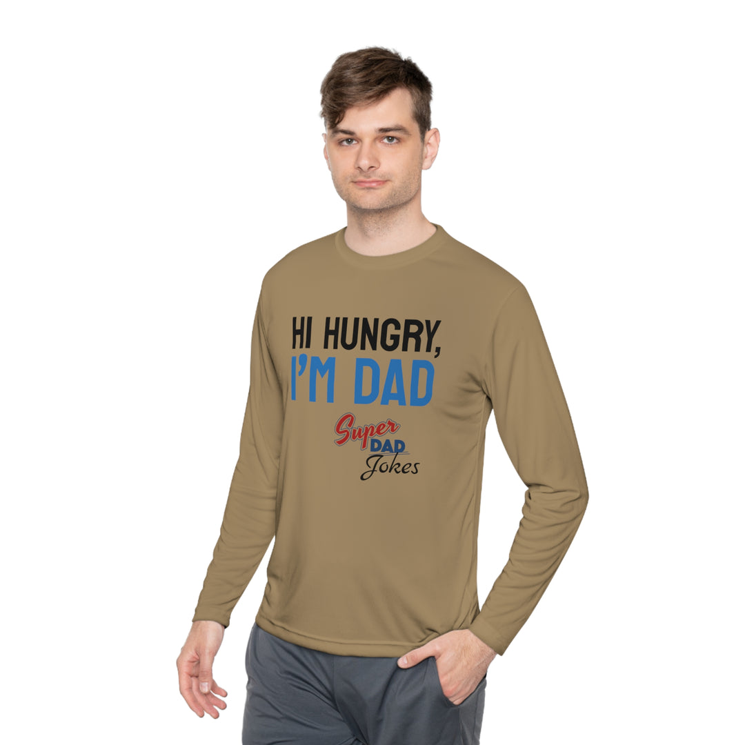 Hi hungry, Super Dad Jokes Unisex Lightweight Long Sleeve Tee