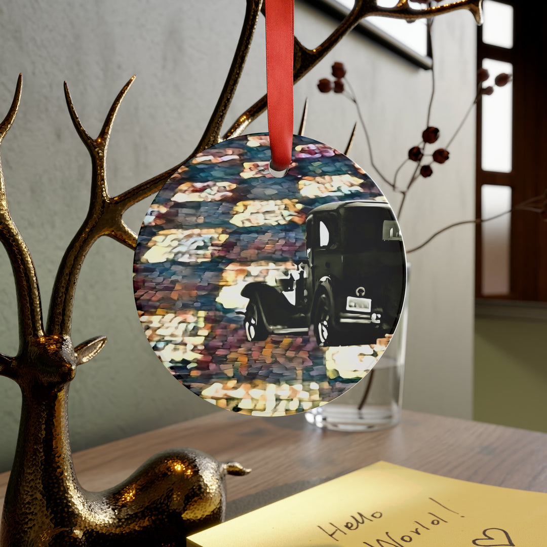 Checkered Past, Acrylic Ornament with Ribbon