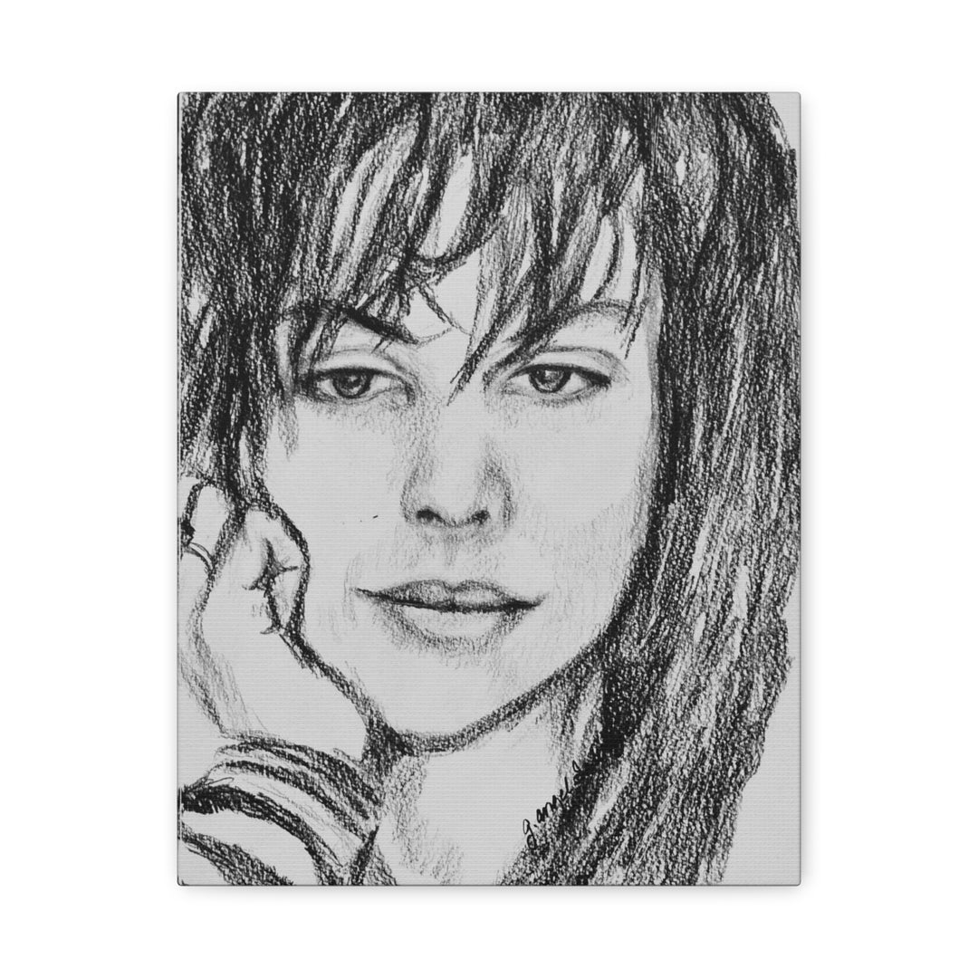 Joan Jett, B&W Rock and Roll Series, Matte Canvas, Stretched, 1.25"