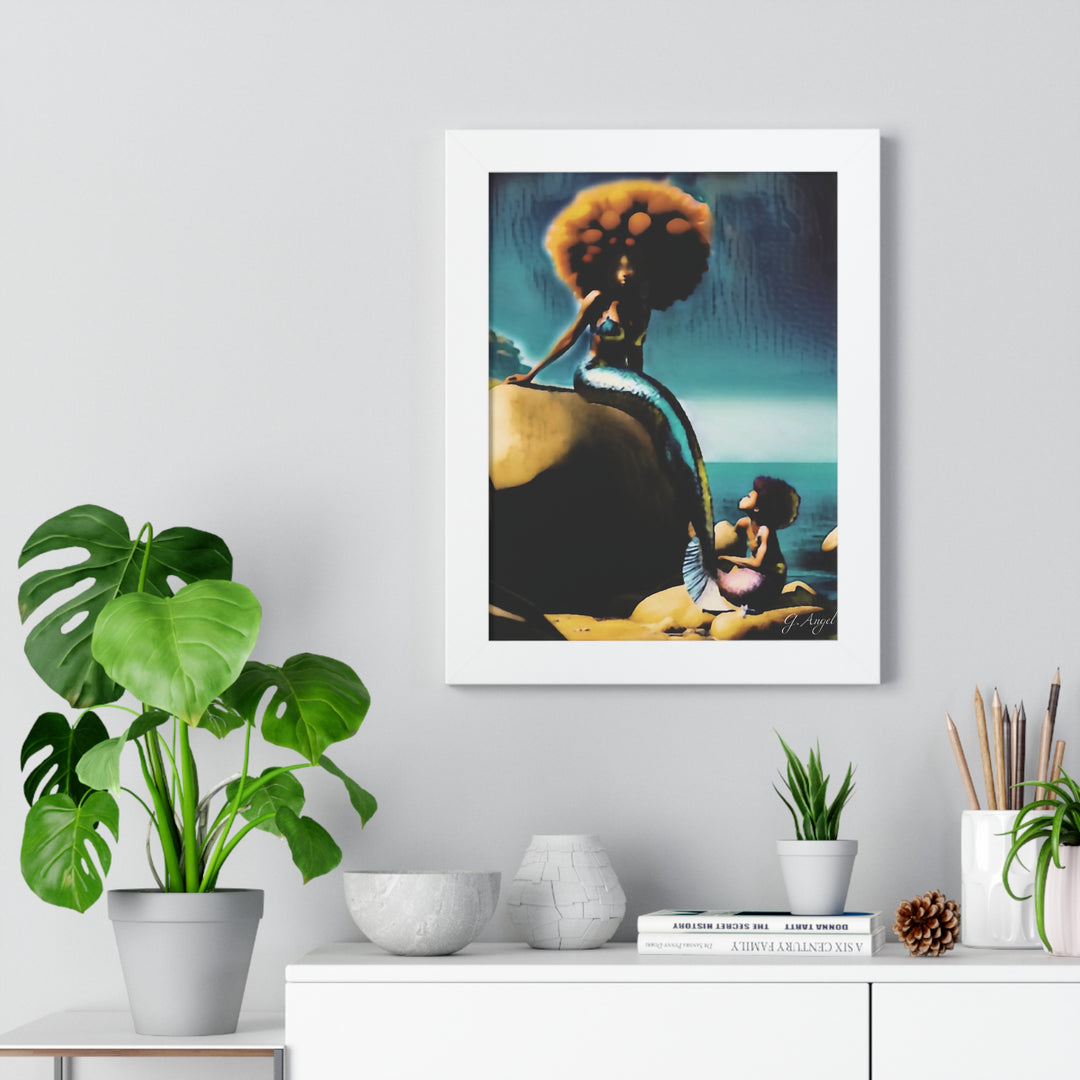 Mermaid Madonna Framed Vertical Poster