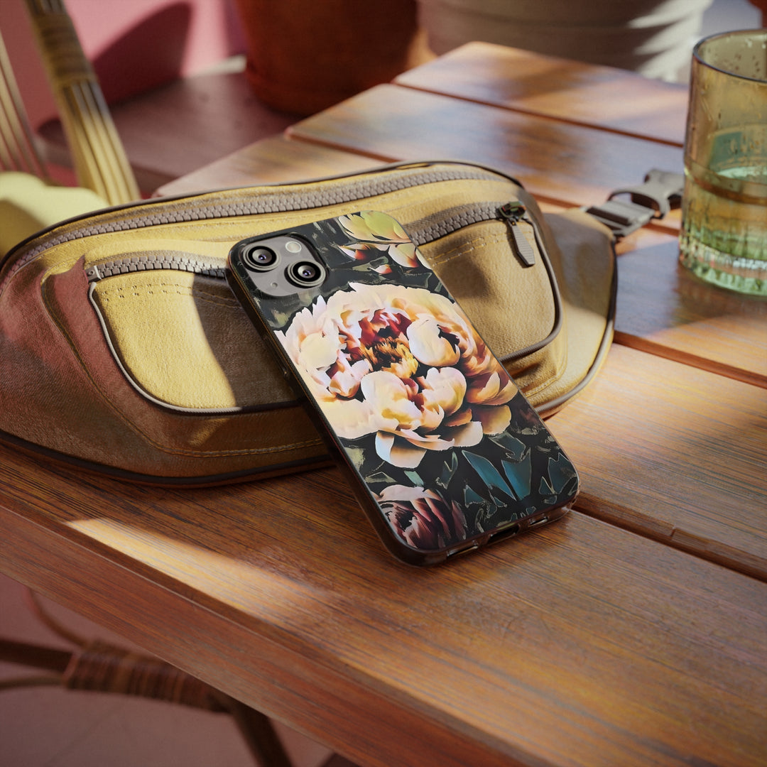 Painted Peony Soft Phone Cases