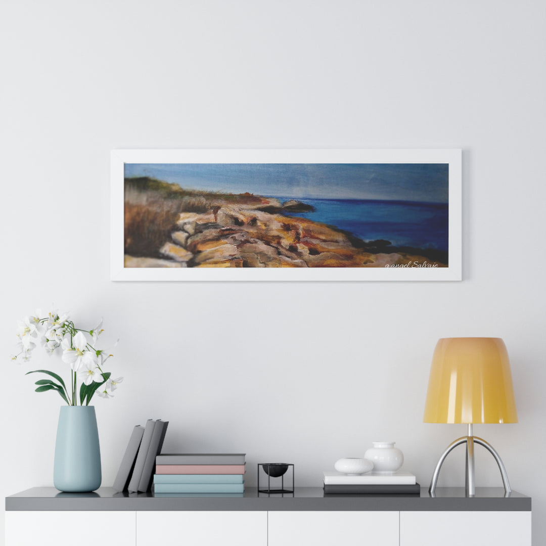 Framed Poster - Seaside Escape by g angel Salvaje