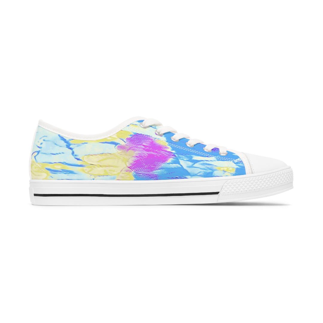Retro tie dye style Women's Low Top Sneakers