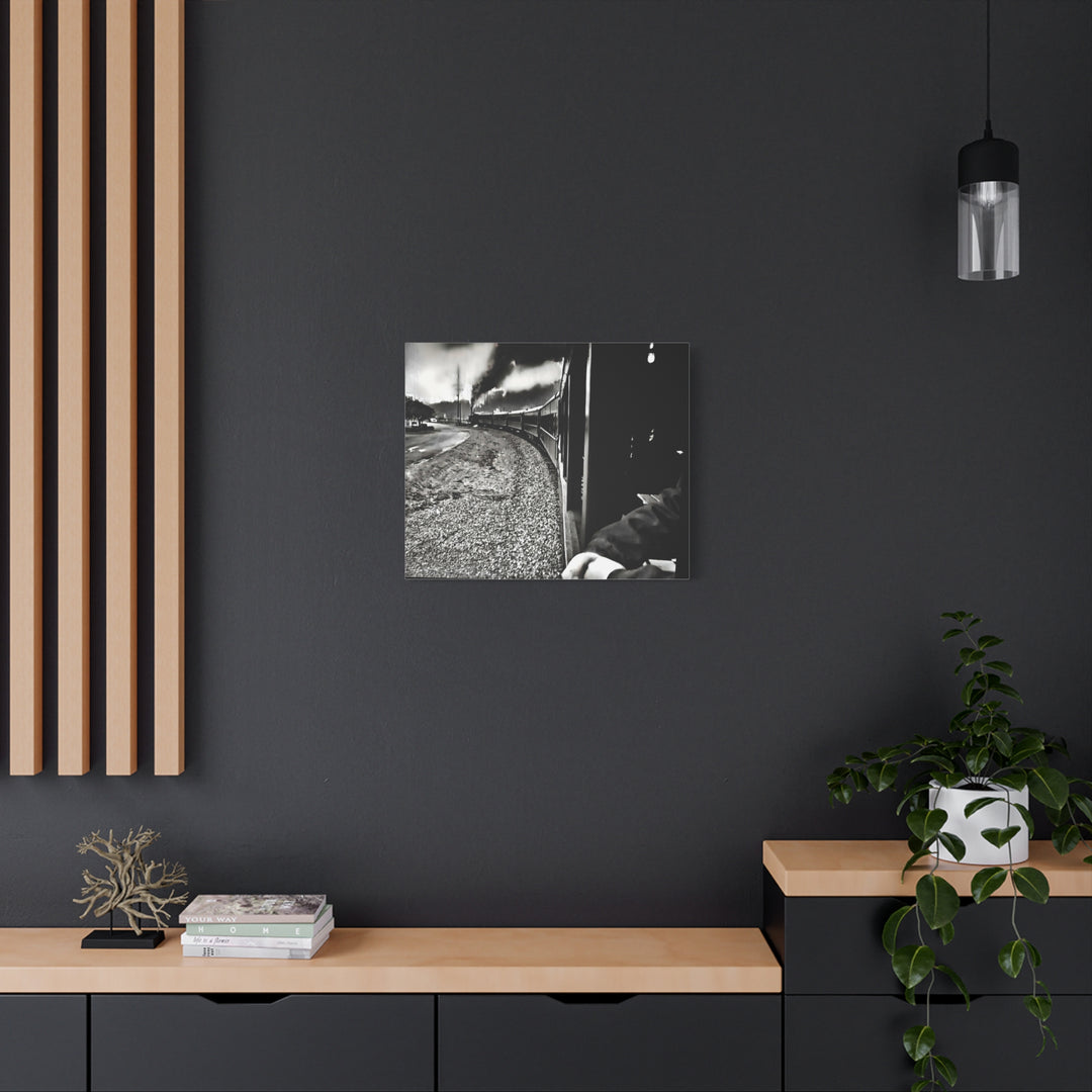 Canvas Art - Leaving Heartbreak Station, Black and White