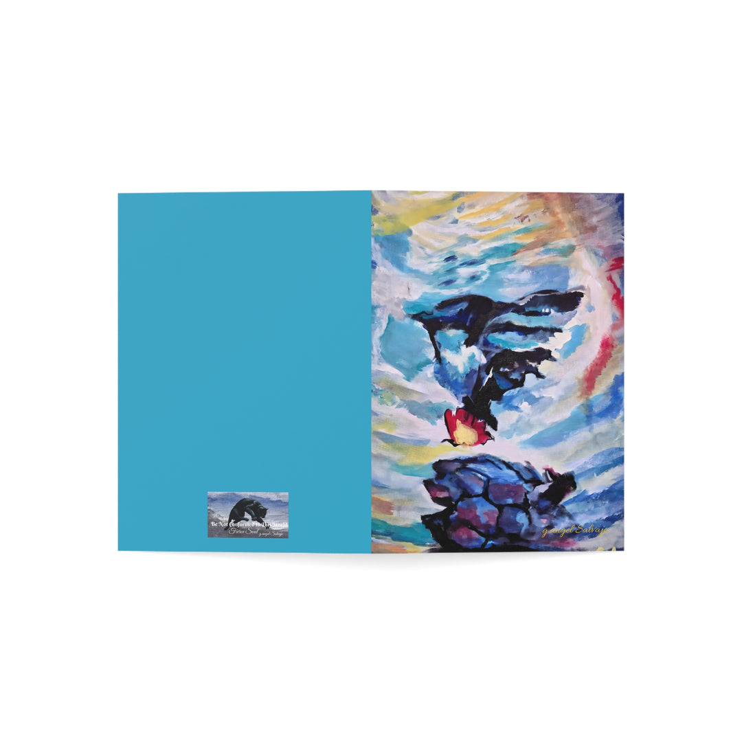 Greeting Cards Uplifting 'Courageous Beyond Understanding' Painting