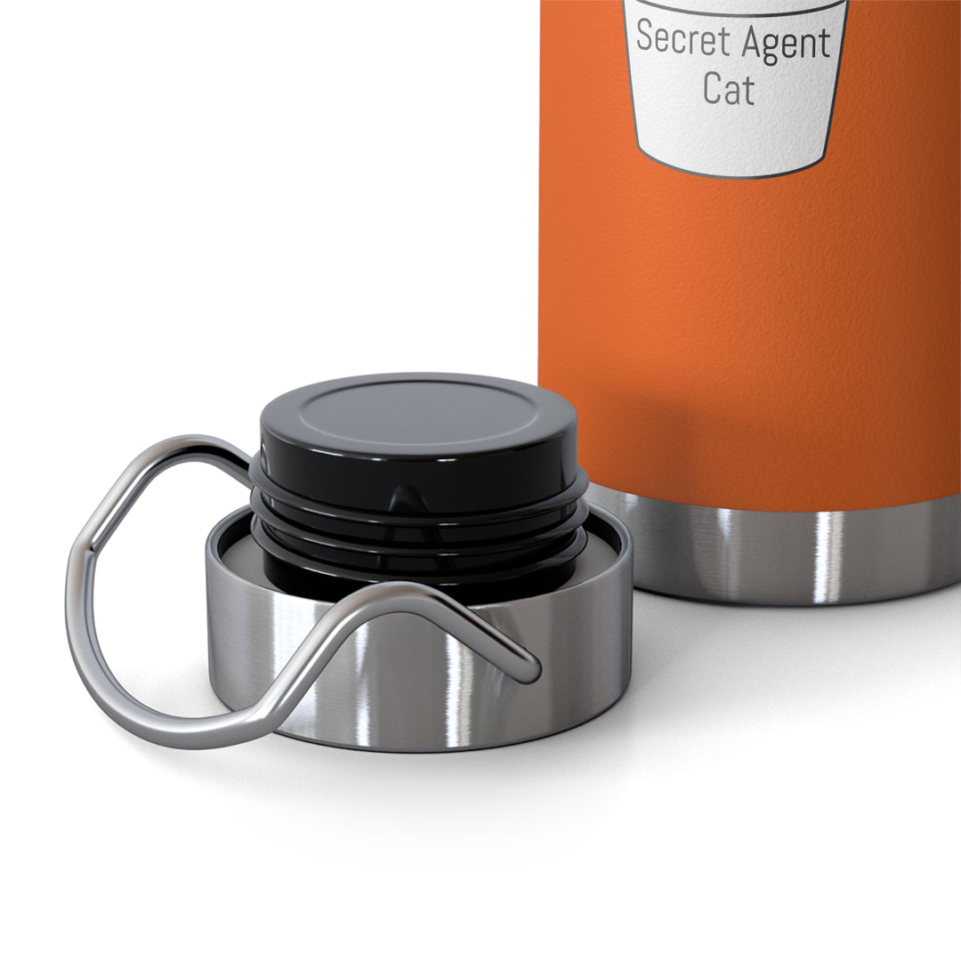 Secret Agent Cat Copper Vacuum Insulated Bottle, 22oz