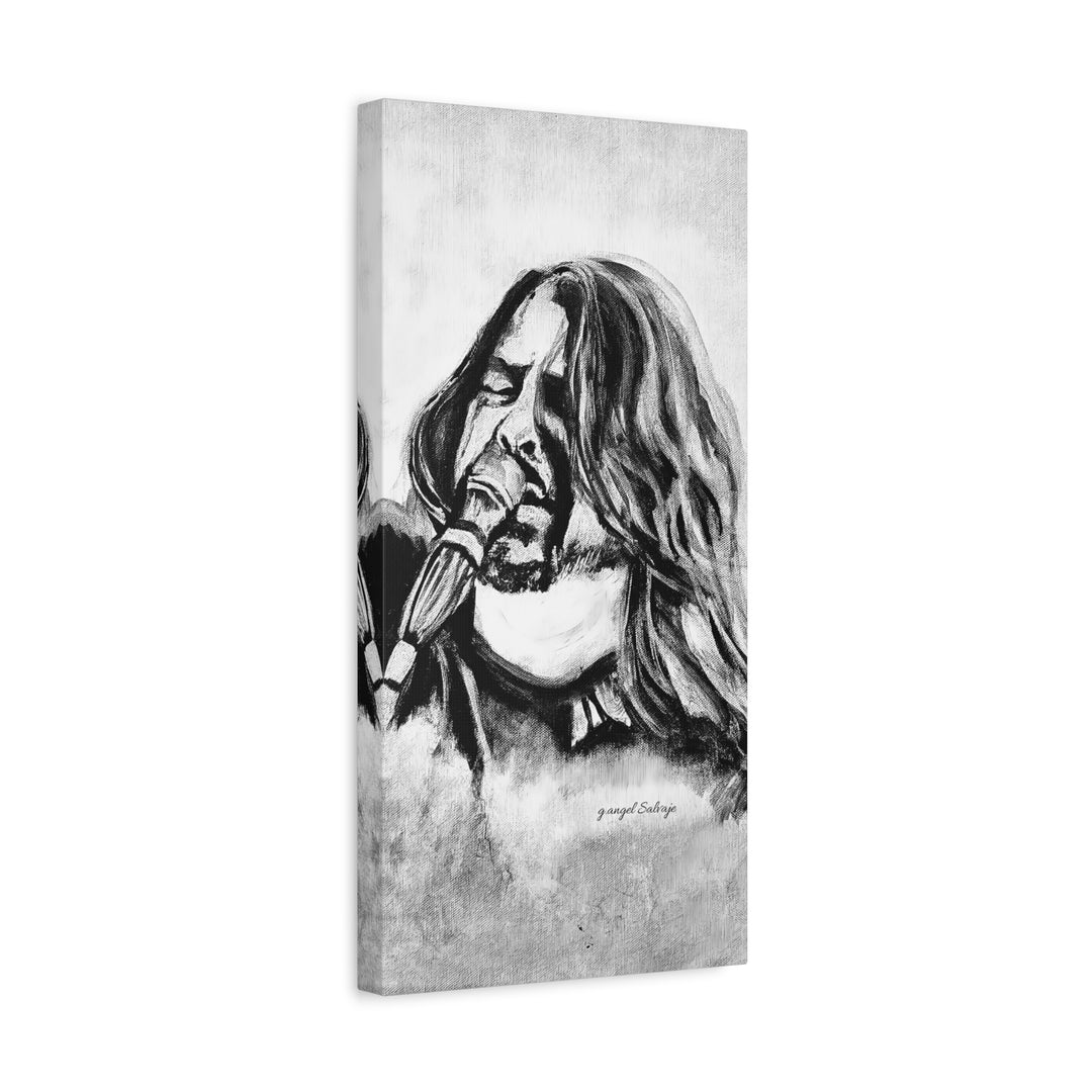 Dave Grohl, B&W Rock &Roll Series Matte Canvas, Stretched, 1.25"