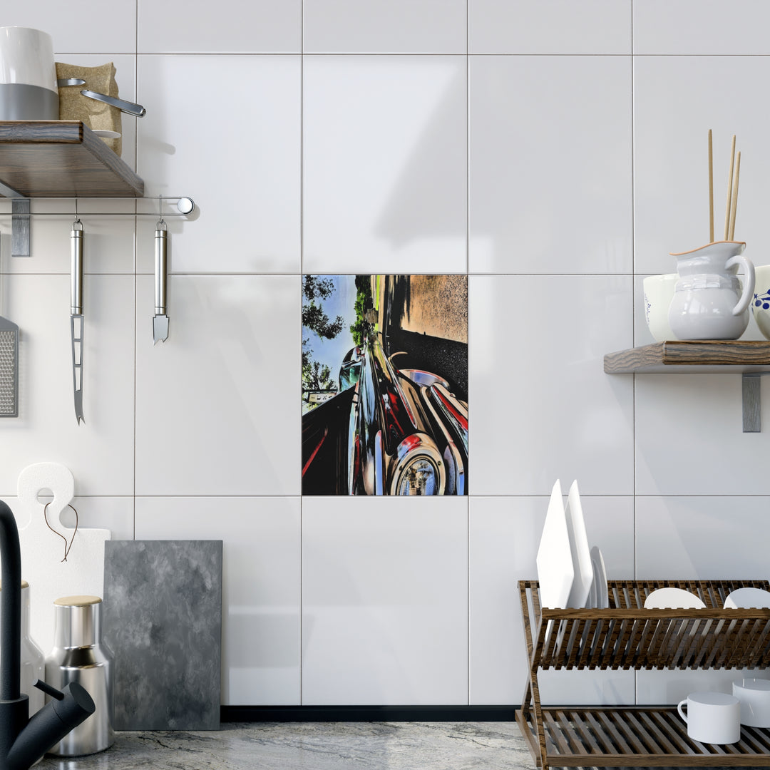 Vertical 1959 Bonneville front Ceramic Photo Tile