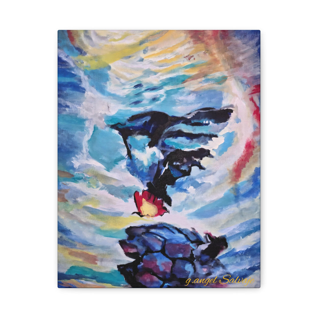 Canvas Painting Print - Courageous Beyond Understanding by g angel Salvaje