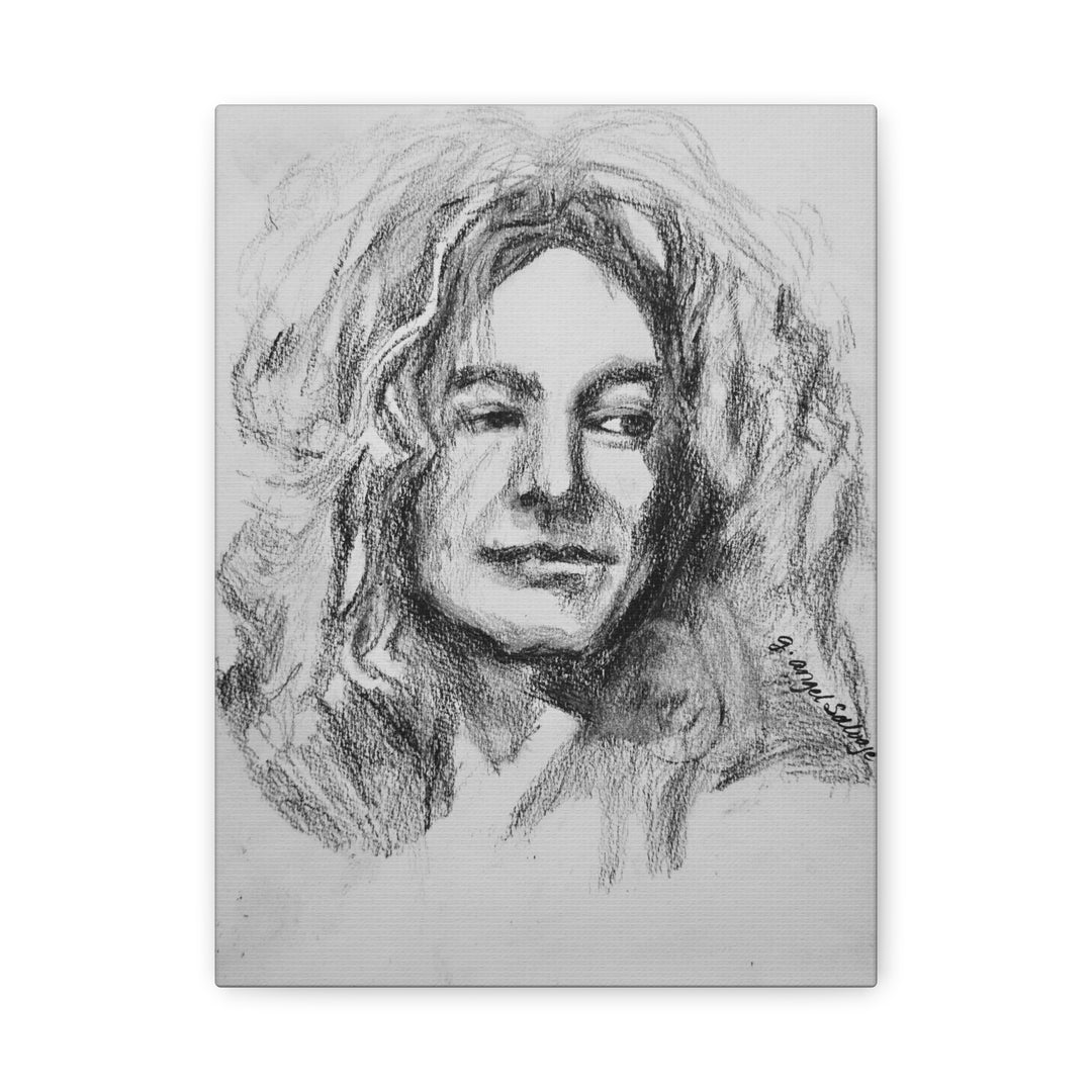 Robert Plant,  B&W Rock and Roll Series, Matte Canvas, Stretched, 1.25"