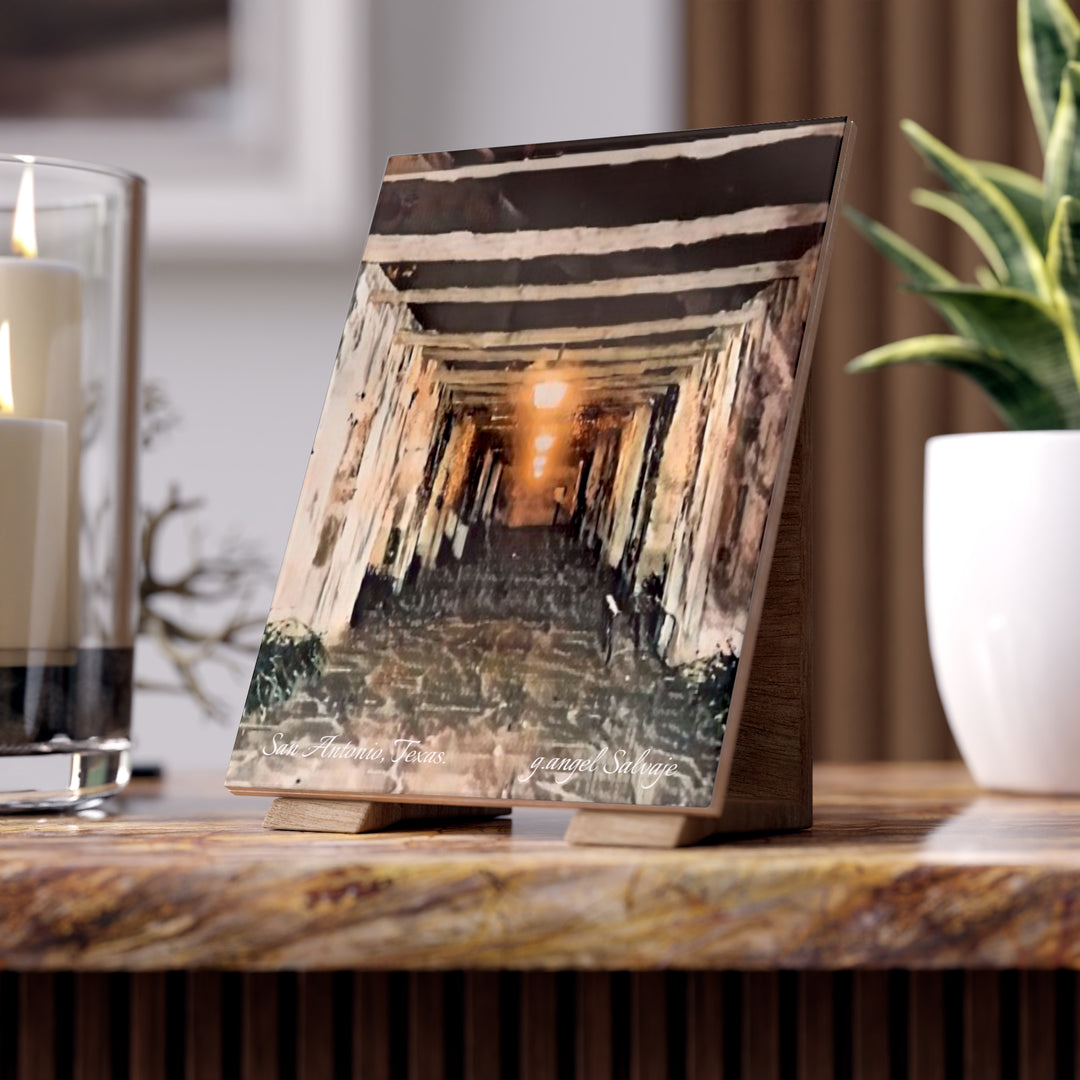 San Antonio,Texas, Mission Barracks Ceramic Photo Tile