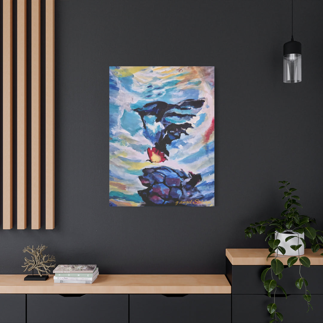 Canvas Painting Print - Courageous Beyond Understanding by g angel Salvaje