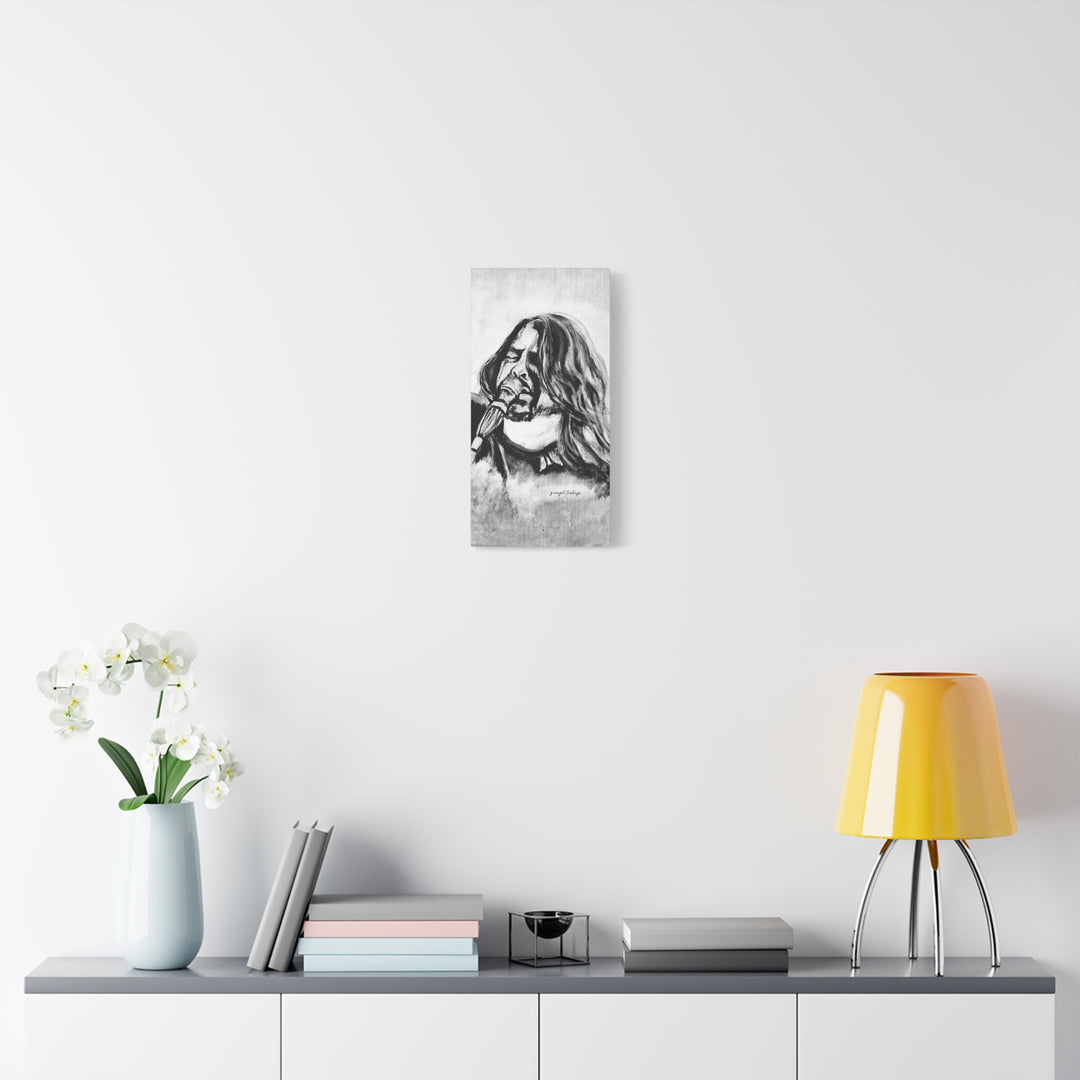 Dave Grohl, B&W Rock &Roll Series Matte Canvas, Stretched, 1.25"