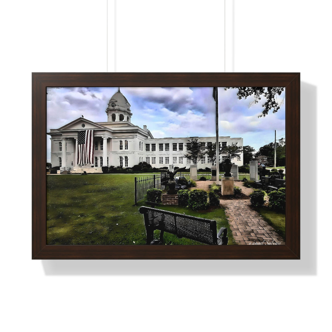 Colbert County Courthouse Memorial Framed Horizontal Poster