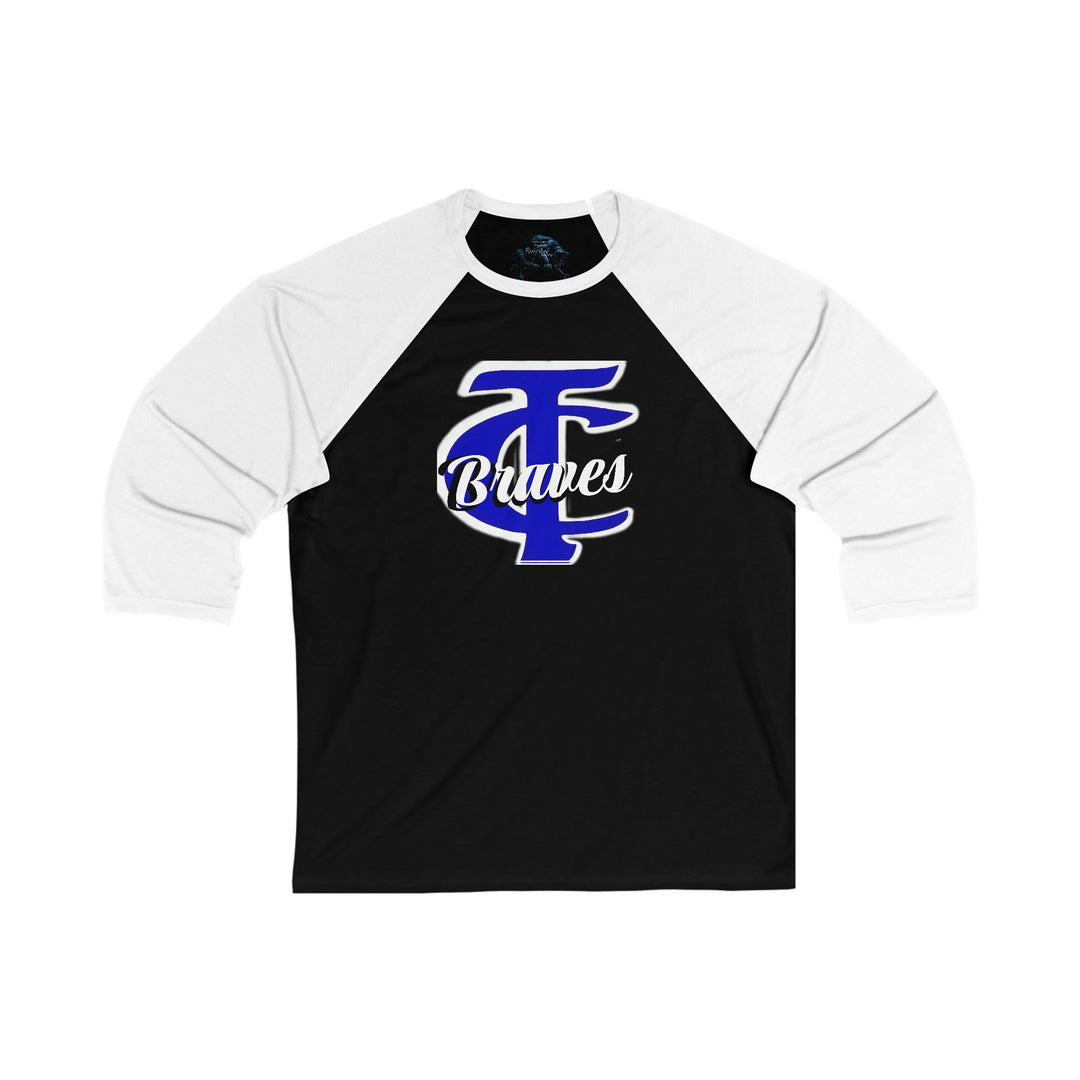 Unisex Baseball Tee - Braves Graphic 3/4 Sleeve Shirt