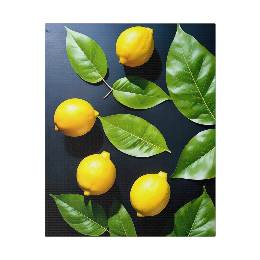 Lemons and Leaves Matte Canvas, Stretched, 0.75"