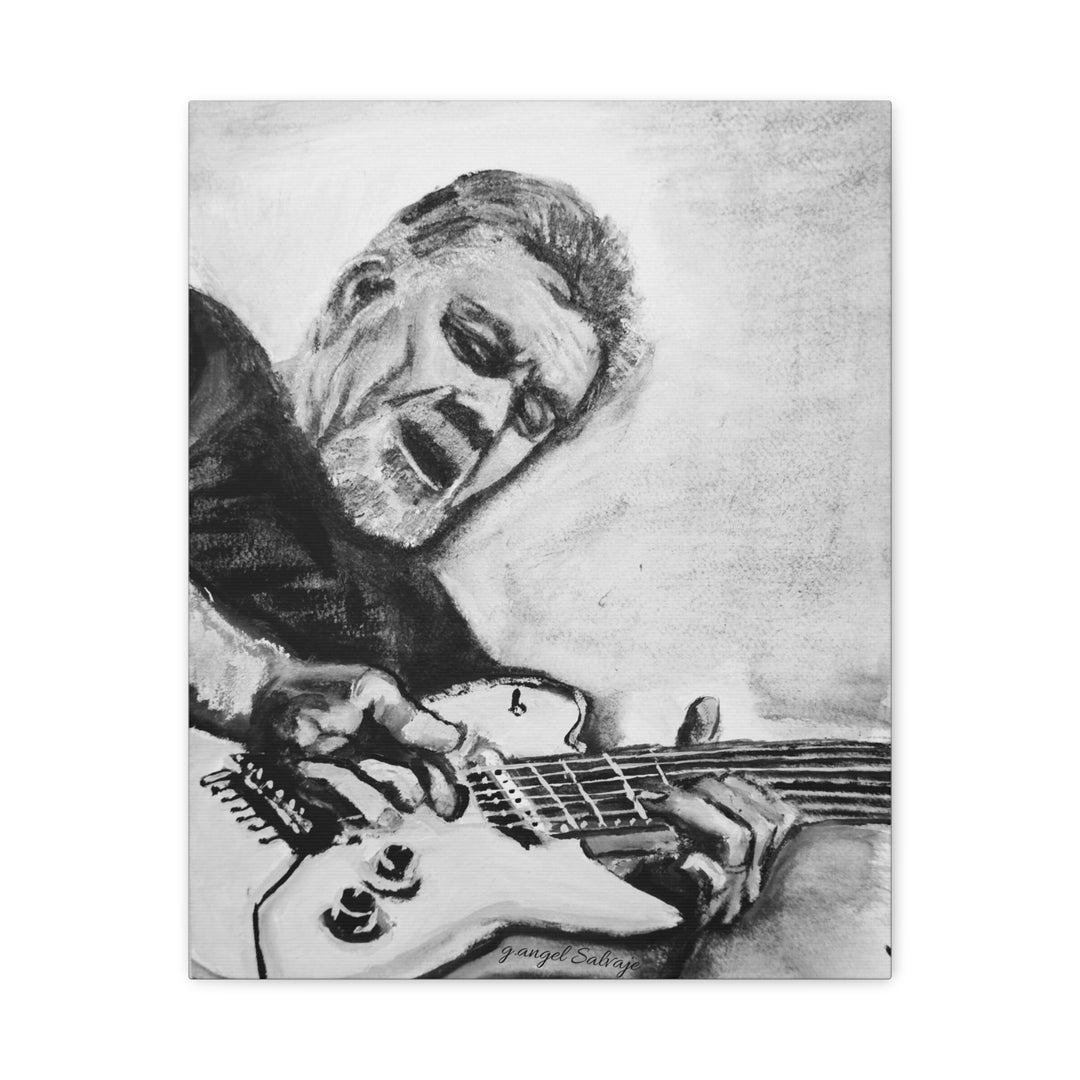 Eddie Van Halen, B&W Rock and Roll Series Matte Canvas, Stretched, 1.25"