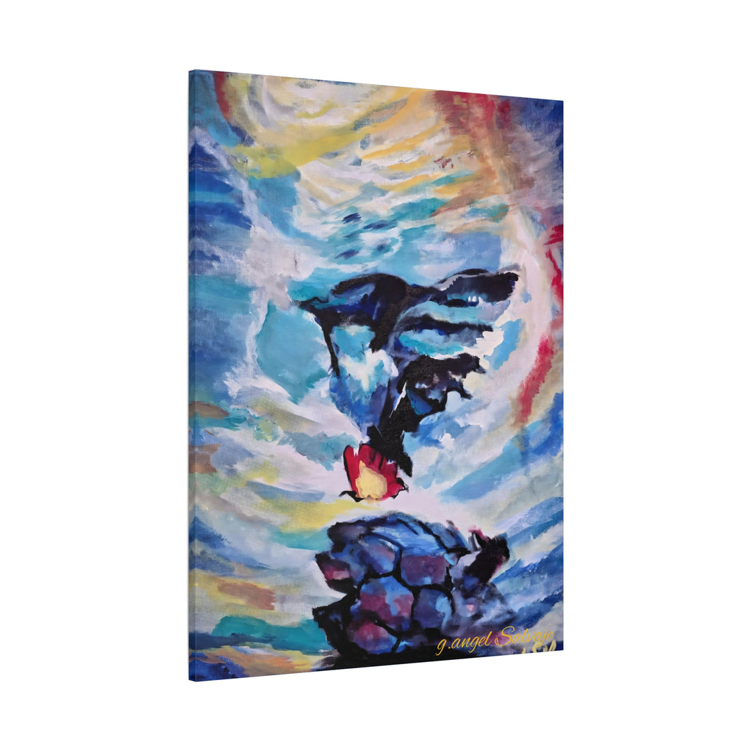 Canvas Painting Print - Courageous Beyond Understanding by g angel Salvaje