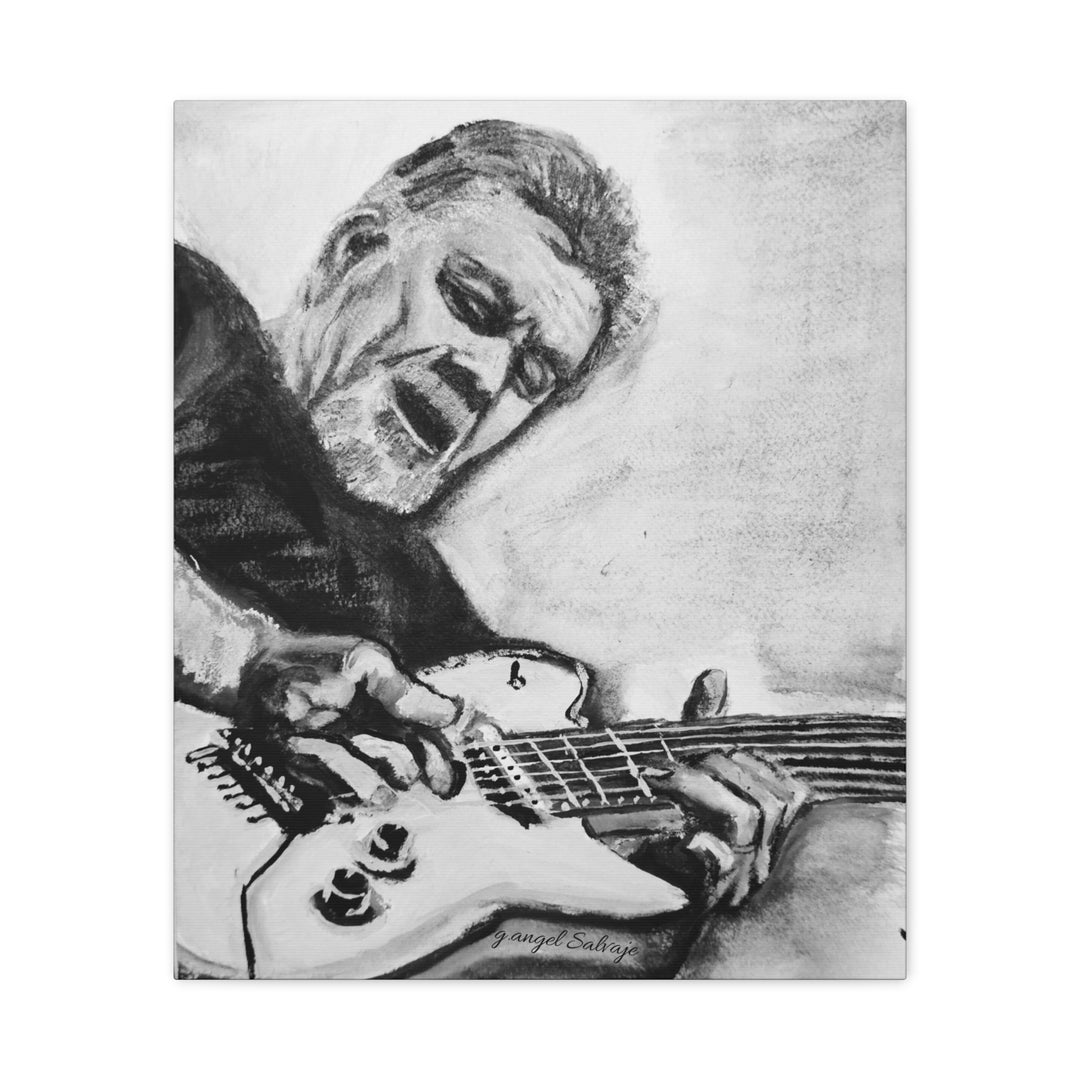 Eddie Van Halen, B&W Rock and Roll Series Matte Canvas, Stretched, 1.25"
