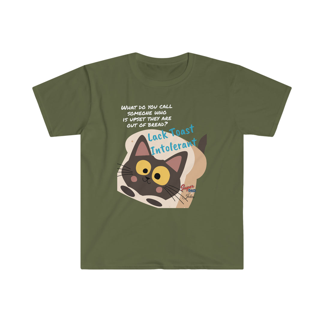 Lack Toast Cat Dad Jokes Unisex Softstyle T-Shirt