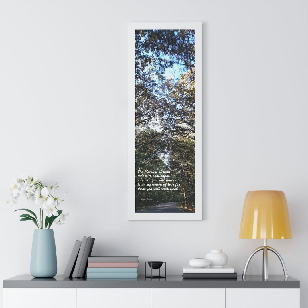 Servitude and Love, adaptation of Indian Proverb Framed Vertical Poster