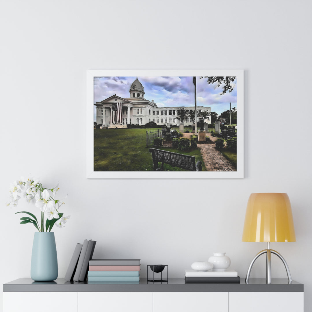 Colbert County Courthouse Memorial Framed Horizontal Poster