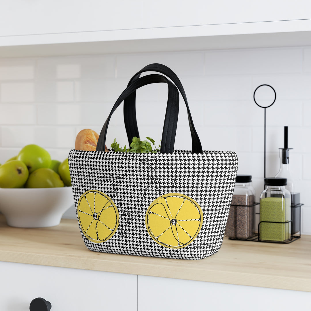 Lemon Keepuh Pushin' Hounds Tooth, Lunch Bag