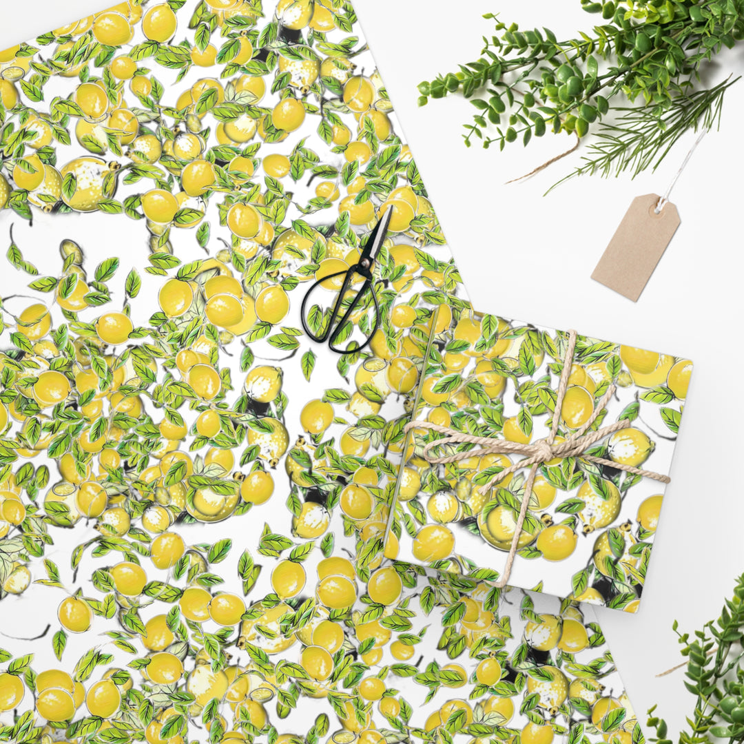 Cascading Lemons Wrapping Paper