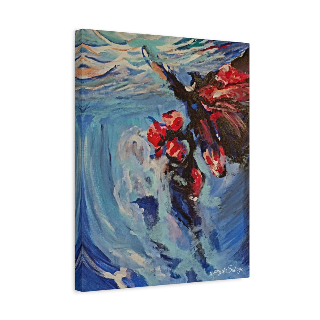 Canvas Print - Nothing is Impossible ,Butterfly Dance Under water 25&quot;