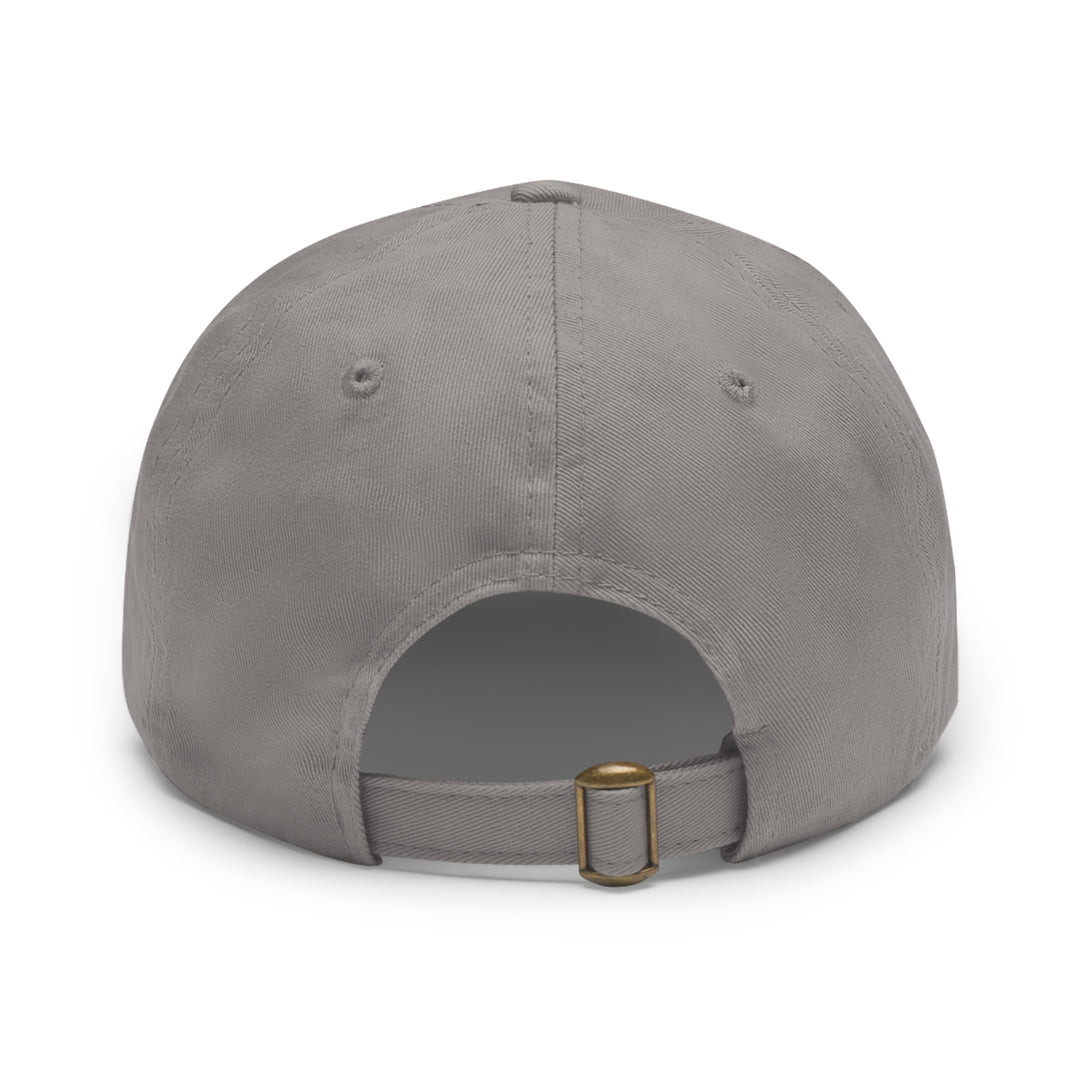 My Thinking Cap, Dad Hat with Leather Patch (Round)