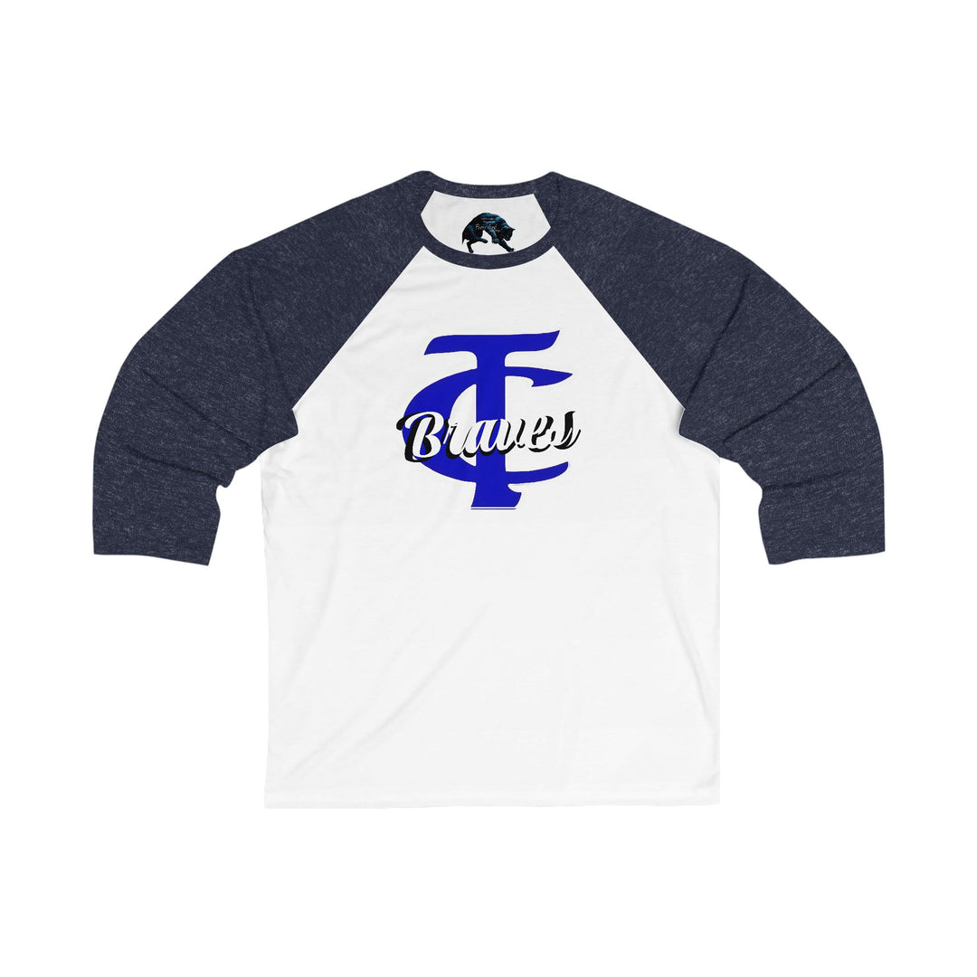 Unisex Baseball Tee - Braves Graphic 3/4 Sleeve Shirt