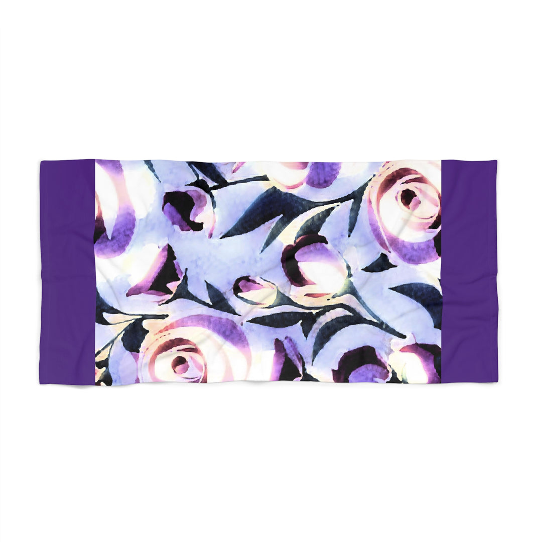 Lavender Roses Beach Towel