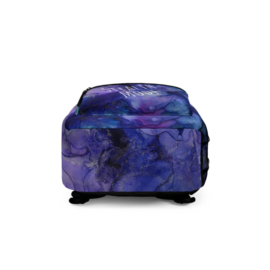 Stealth Mode Secret Agent Cat Marbled Purple Haze Backpack