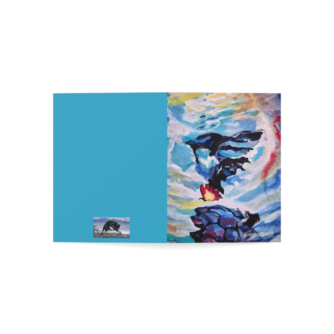 Greeting Cards Uplifting 'Courageous Beyond Understanding' Painting