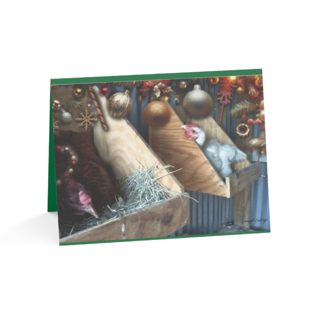 Funny Christmas Greeting Cards - Nosey Blanche and Helen Jones Christmas Design