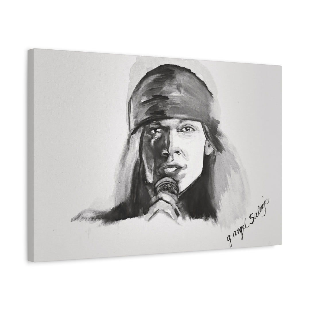 Axle Rose, Black and White Rock and Roll Series Canvas Art