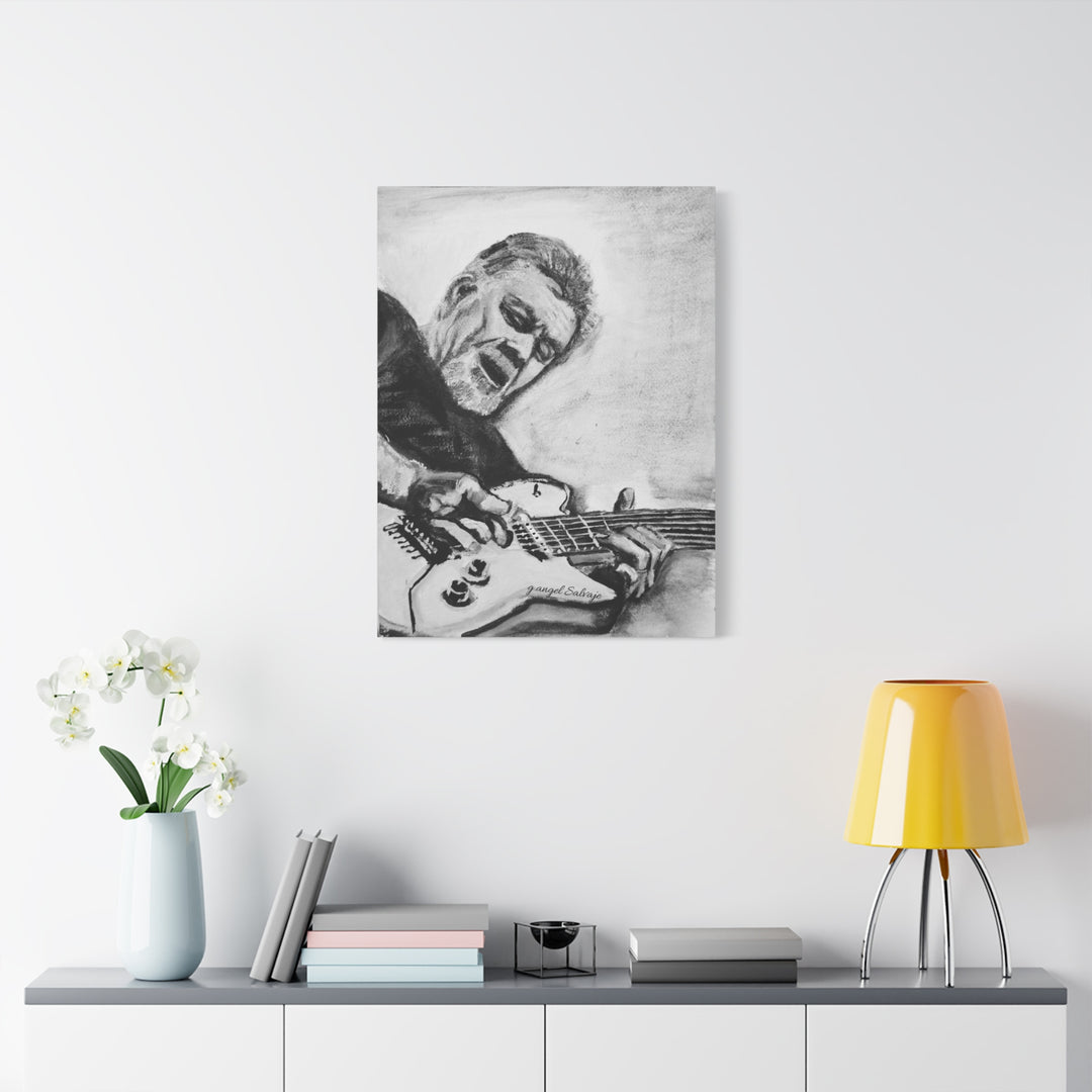Eddie Van Halen, B&W Rock and Roll Series Matte Canvas, Stretched, 1.25"
