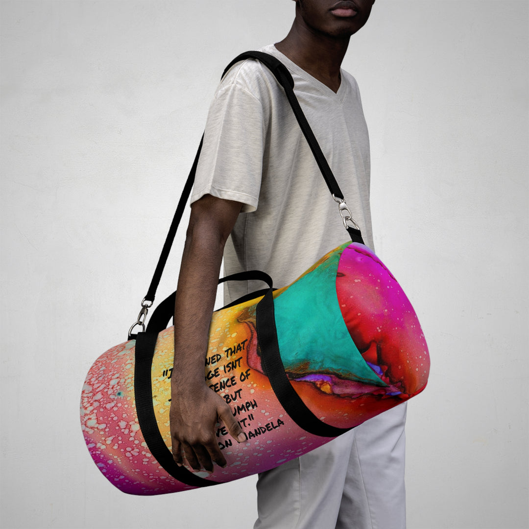 Courage according to Nelson Mandela Duffel Bag