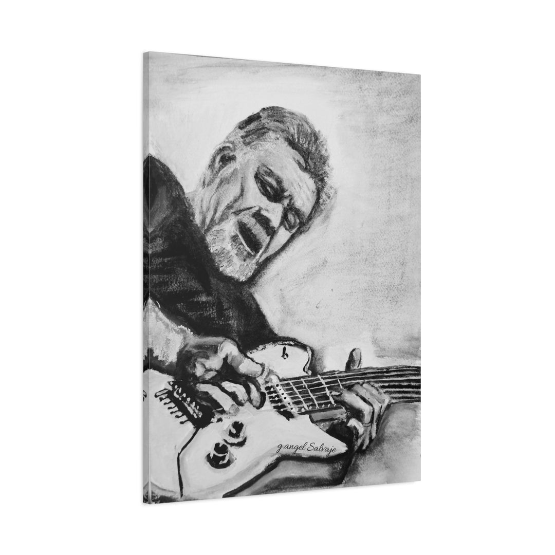 Eddie Van Halen, B&W Rock and Roll Series Matte Canvas, Stretched, 1.25"