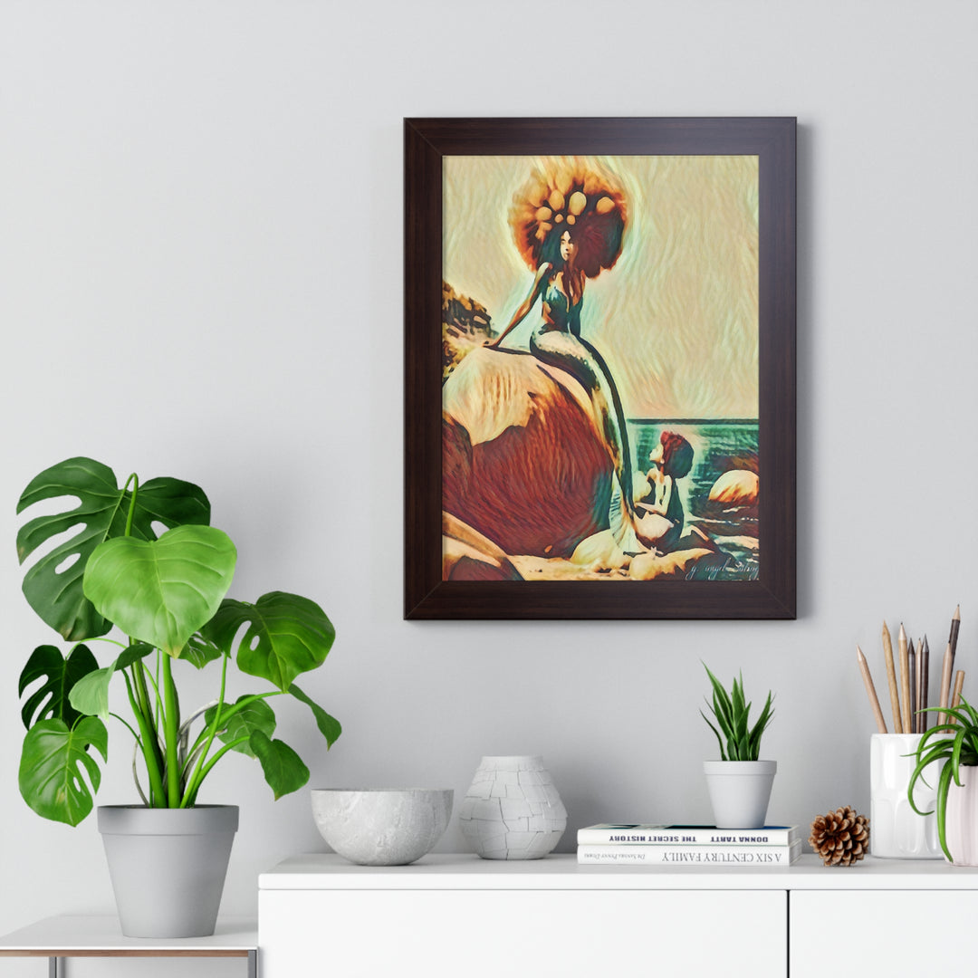 Mermaid Madonna Framed Vertical Poster
