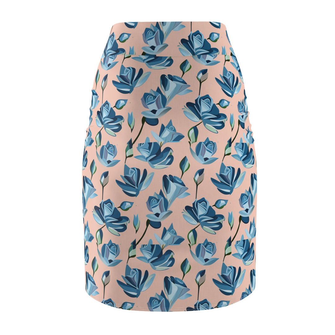 Blue Rose Buds Women's Pencil Skirt (AOP)