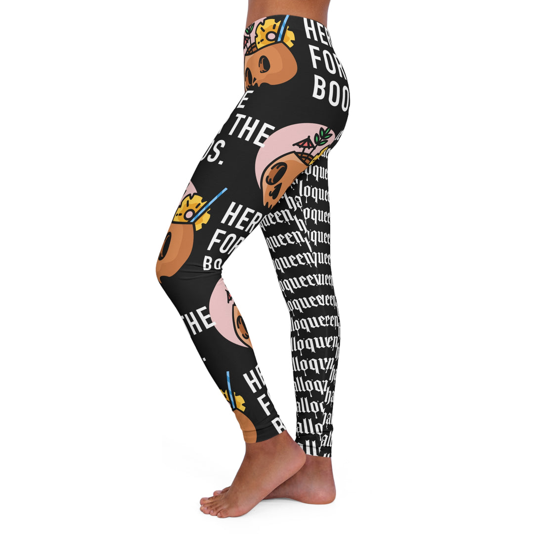 Halloqueen Here for the Boos Women's Spandex Leggings (AOP)
