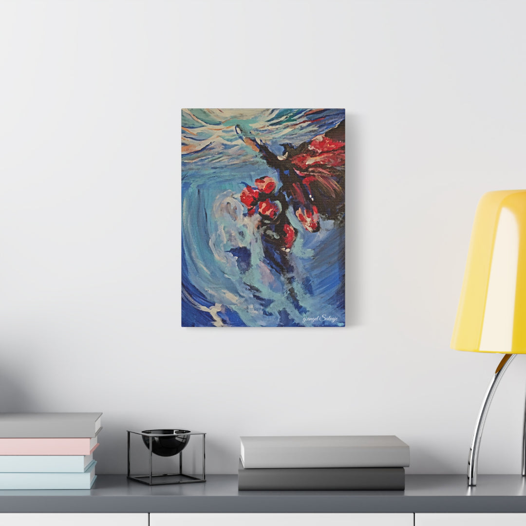Canvas Print - Nothing is Impossible ,Butterfly Dance Under water 25&quot;