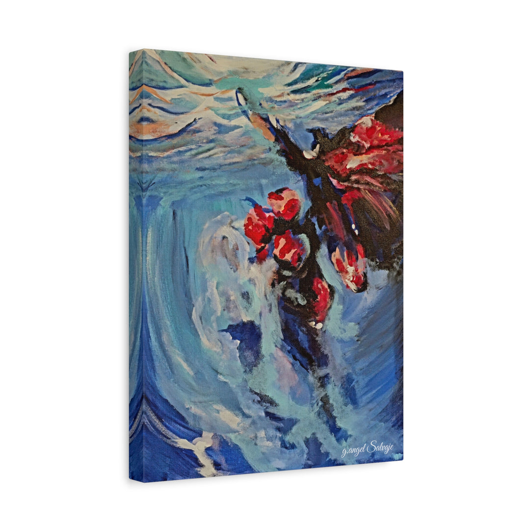 Canvas Print - Nothing is Impossible ,Butterfly Dance Under water 25&quot;