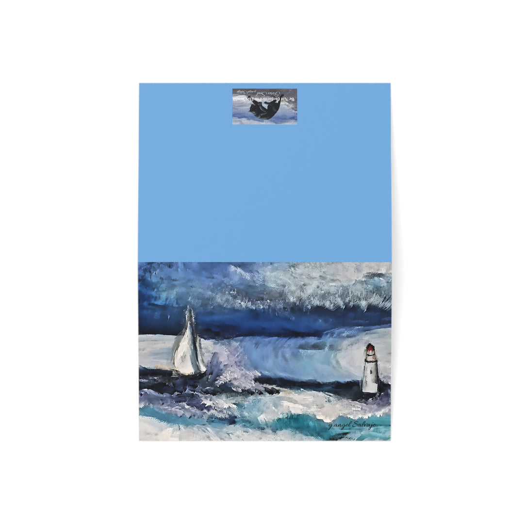 Coastal Elegance blank Thank you/Greeting Cards - Anybody Listening?– Set of 1, 10, 30, or 50 - Perfect for Any Occasion