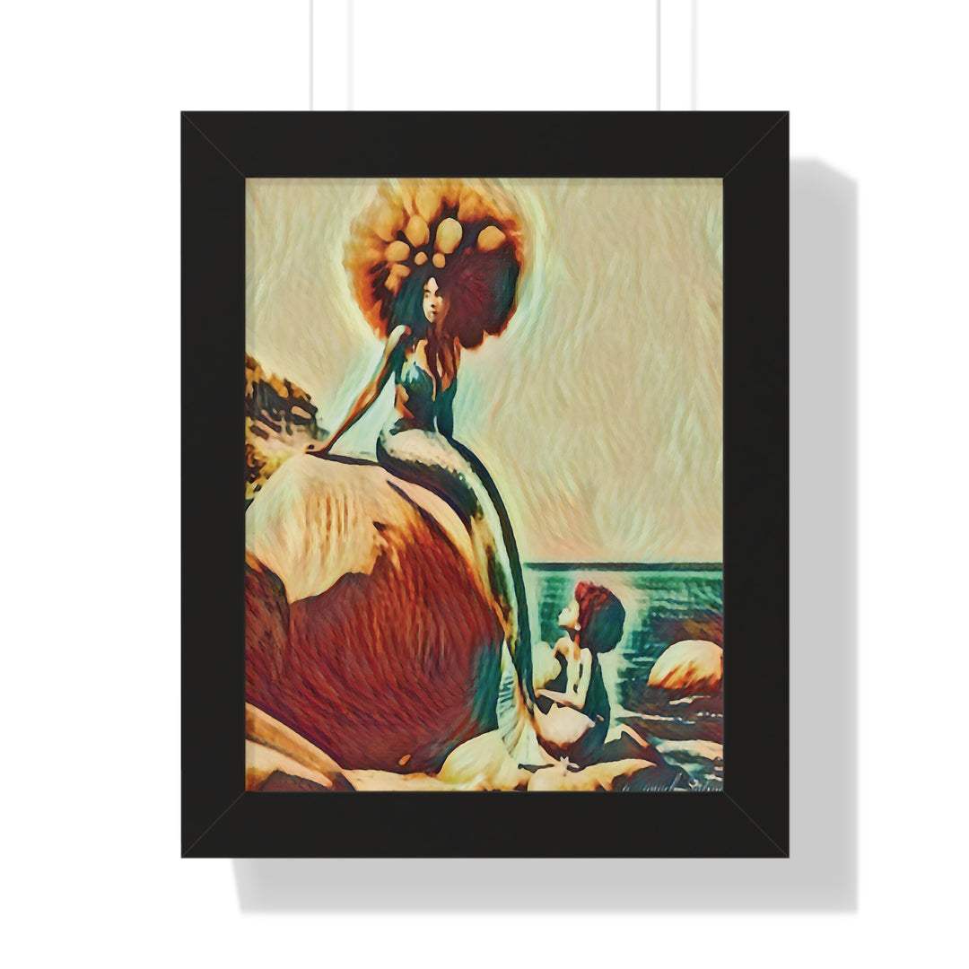 Mermaid Madonna Framed Vertical Poster