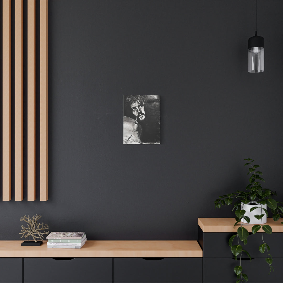 Canvas Print - Jon Bonham Black and White Painting