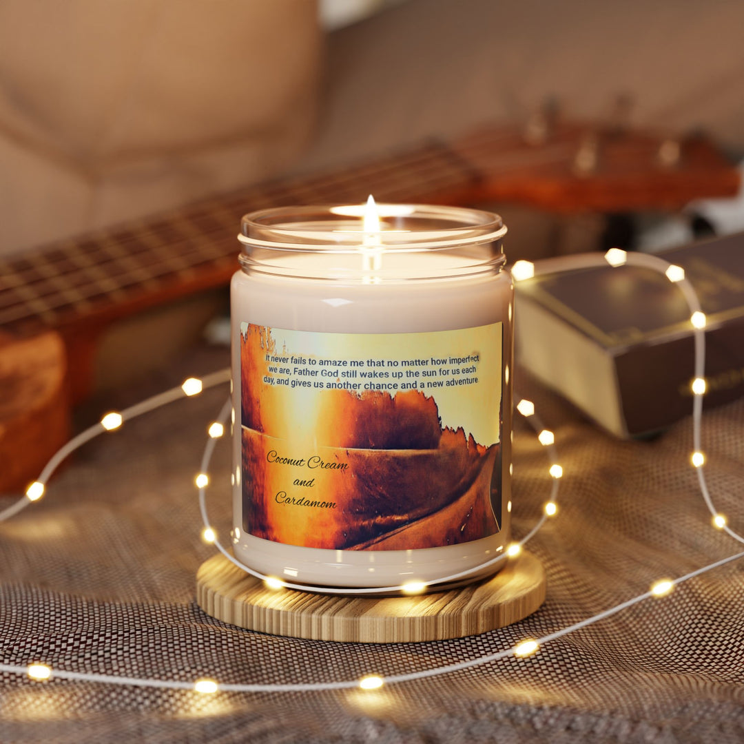 He Wakes Up the Sun, Inspirational Scented Soy Candle - 9oz, Perfect for Home Decor & Thoughtful Gifts