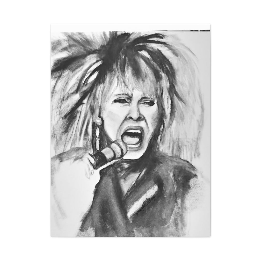 Canvas Print Tina Turner Rock and Roll Portrait