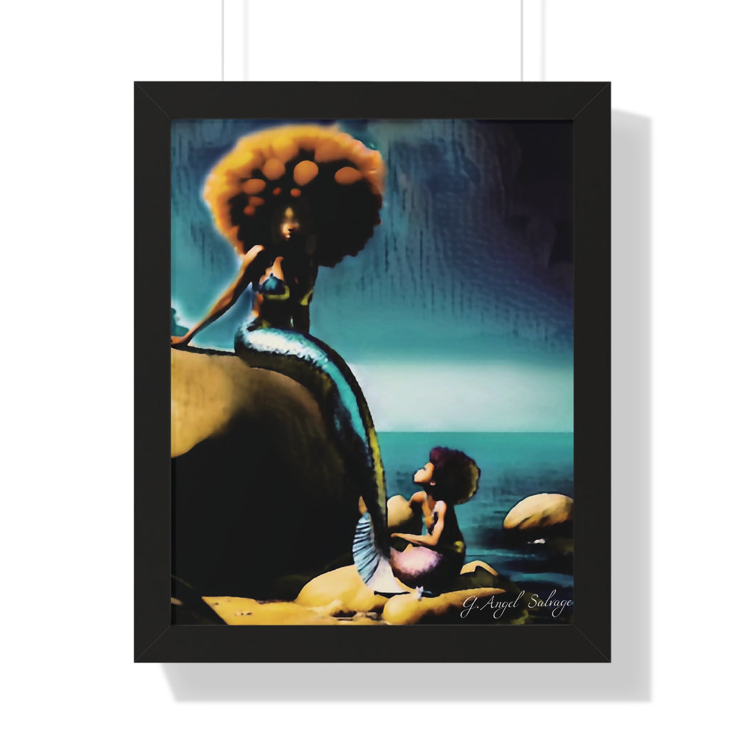 Mermaid Madonna Framed Vertical Poster